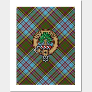 Clan Anderson Crest over Tartan Posters and Art